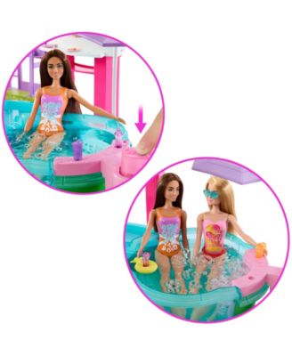 Dream Pool Playset with Slide and Bubbling Hot Tub 20 Plus Accessories Including Pet