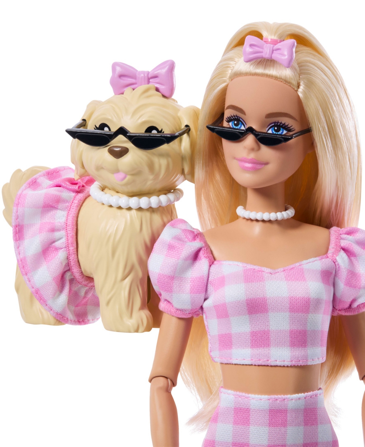 Barbie Twinning Looks Fashion Doll With Pet Dog Matching Clothes And Accessories In Pink