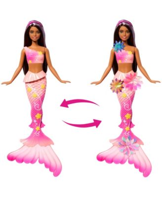 Flower Magic Mermaid Toy Doll with Surprise Blooming Flowers Feature and Headband Accessory