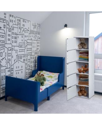 5 Shelf Home and Office Enclosed Organization Storage Cabinet, White