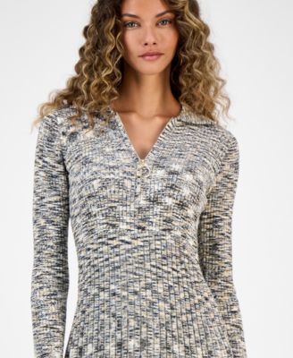 Women's Spread-Collar Long-Sleeve Dress