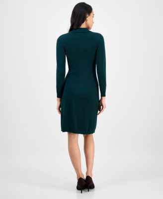 Women's Cable-Knit Long-Sleeve Sweater Dress
