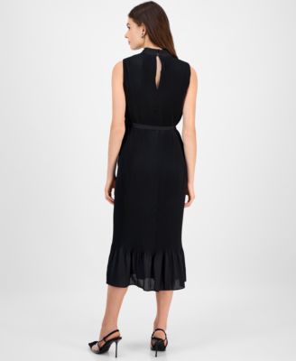 Women's Sleeveless Pleated Midi Dress