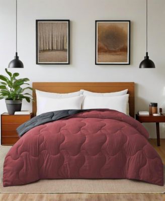 Lightweight Reversible Quilted Down Alternative Comforter, Full/Queen