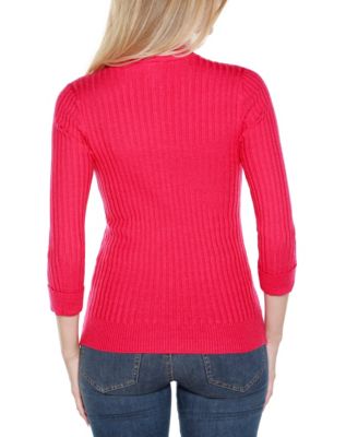 Women's Ribbed Quarter-Zip Sweater