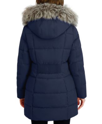 Women's Faux-Fur-Trim Hooded Puffer Coat