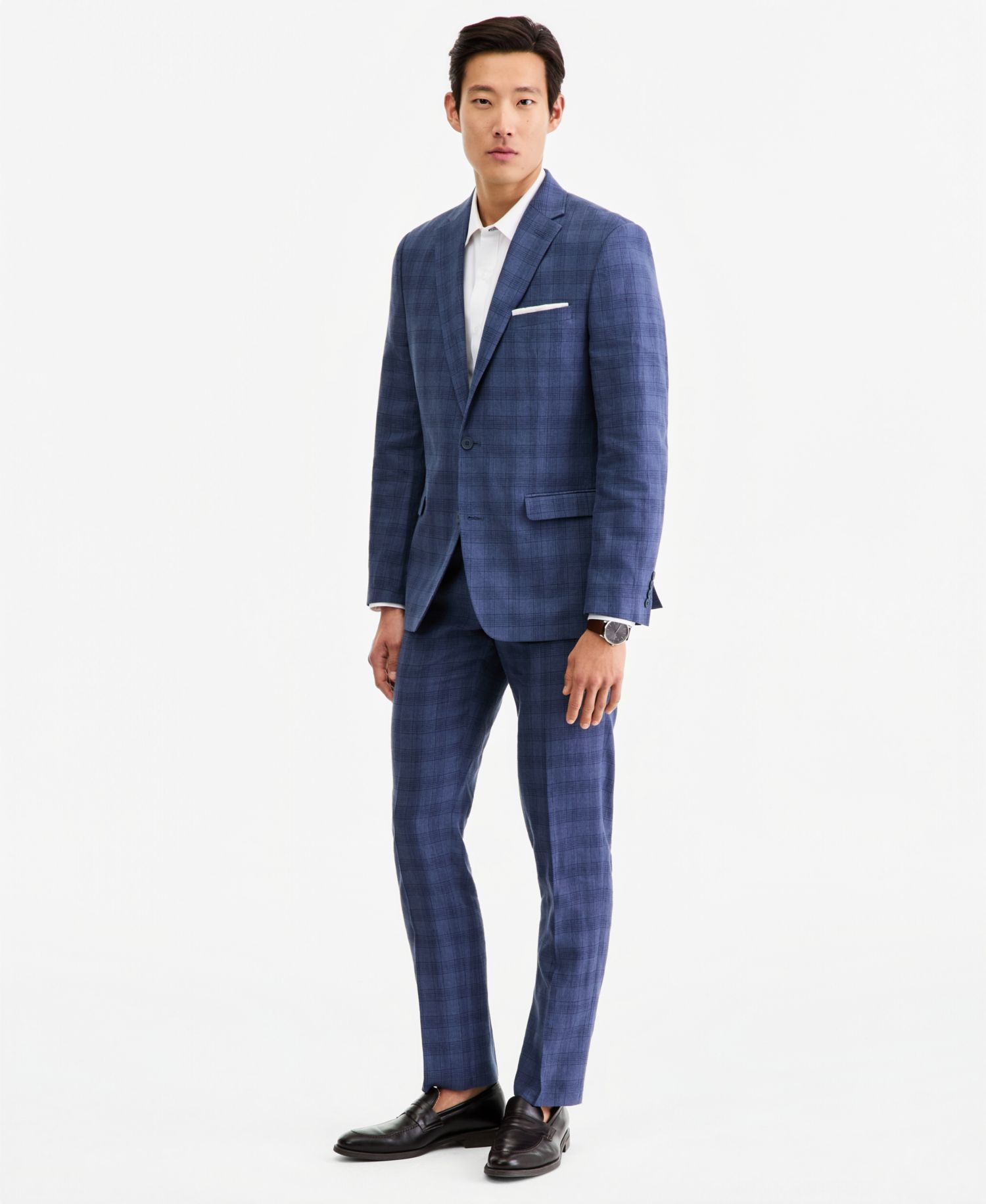 Men's Slim-Fit Linen-Blend Suit Separates