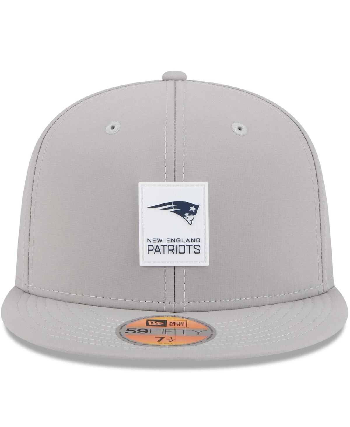 New Era Men's Gray New England Patriots 2025 Sideline 59fifty Fitted Hat In Gray