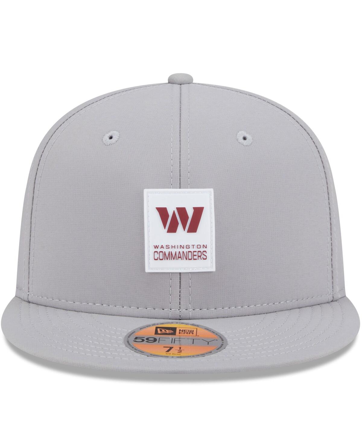New Era Men's Gray Washington Commanders 2025 Sideline 59fifty Fitted Hat In Gray