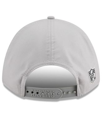 Men's Gray Baltimore Ravens 2025 Sideline M-Crown 9FORTY Adjustable Hat
