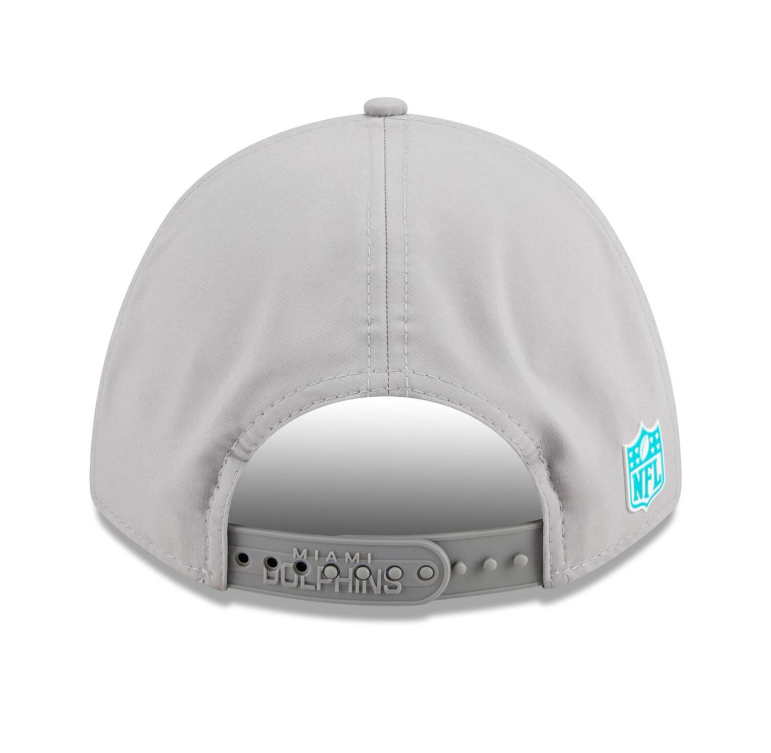 Men's Gray Miami Dolphins 2025 Sideline M-Crown 9FORTY Adjustable Hat