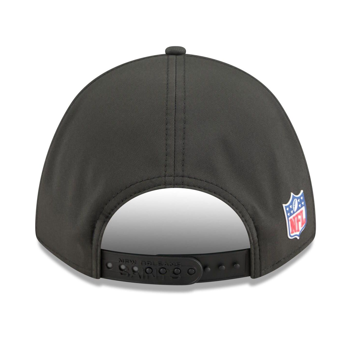Мужская кепка New Era Black New Orleans Saints 2025 Sideline M-Crown 9FORTY Adjustable Hat — фото 3