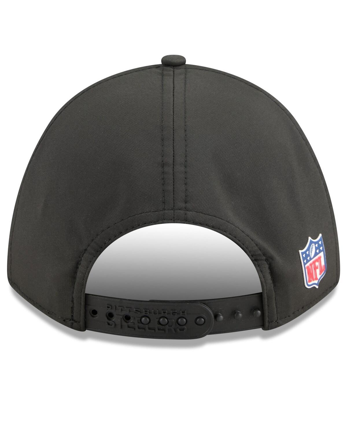 New Era Men's Black Pittsburgh Steelers 2025 Sideline M-crown 9forty Adjustable Hat In Black