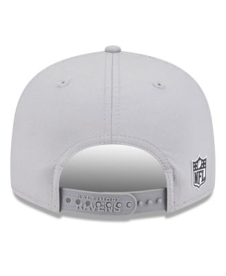 Men's Gray Baltimore Ravens 2025 Sideline Split Panel 9FIFTY Snapback Hat