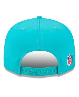 Men's Aqua Miami Dolphins 2025 Sideline Split Panel 9FIFTY Snapback Hat