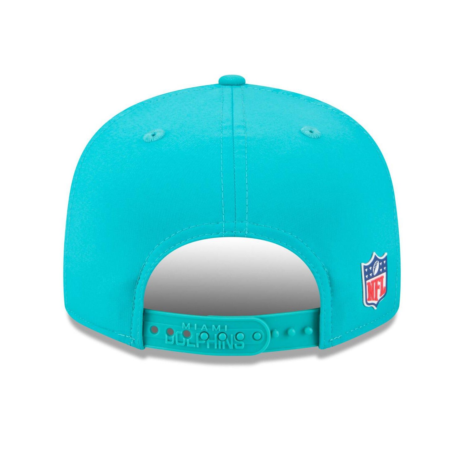 Men's Aqua Miami Dolphins 2025 Sideline Split Panel 9FIFTY Snapback Hat