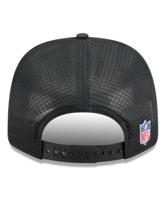 Men's Black Atlanta Falcons 2025 Sideline 9SEVENTY Trucker Adjustable Hat