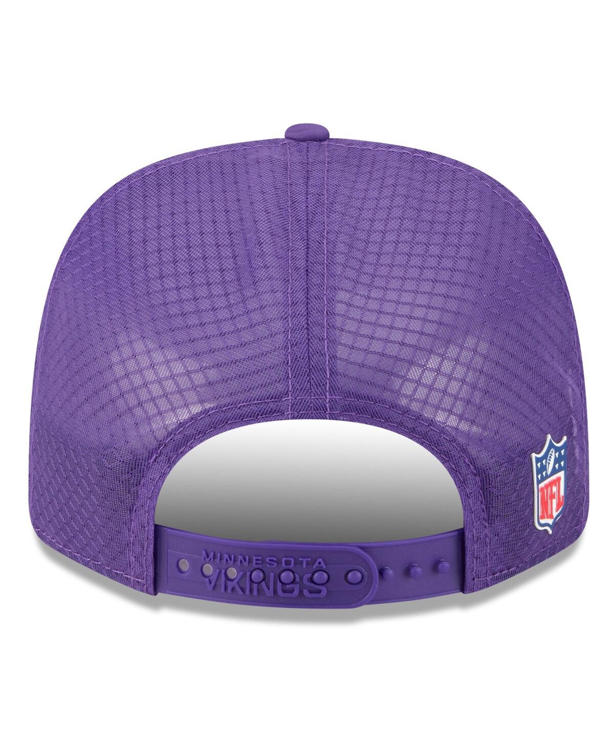 New Era Men's Purple Minnesota Vikings 2025 Sideline 9seventy Trucker Adjustable Hat In Purple