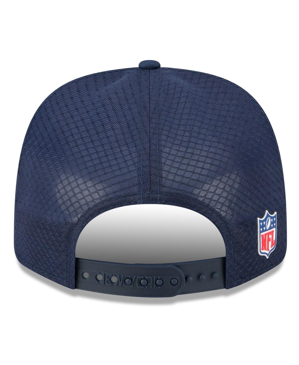 New Era Men's Navy New York Giants 2025 Sideline Throwback 9seventy Trucker Adjustable Hat In Blue