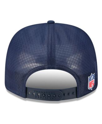 Men's Navy Tennessee Titans 2025 Sideline 9SEVENTY Trucker Adjustable Hat