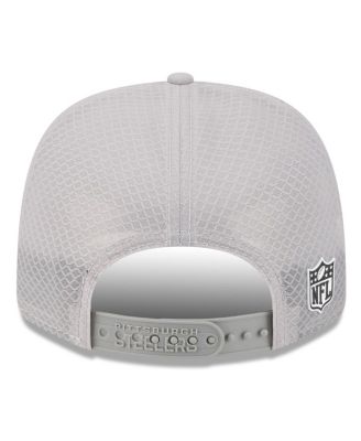 Men's Gray Pittsburgh Steelers 2025 Sideline 9SEVENTY Adjustable Trucker Hat