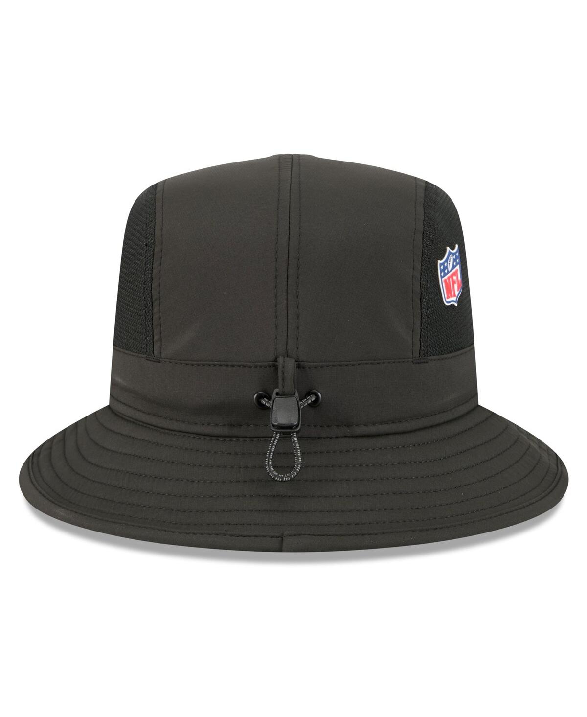 New Era Men's Black Baltimore Ravens 2025 Sideline Bucket Hat In Black