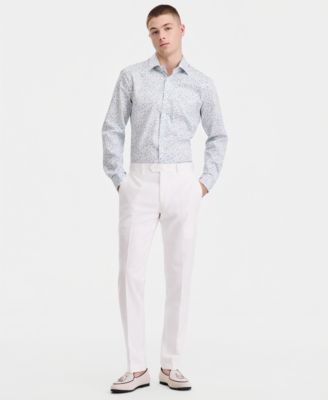 Men's Slim-Fit Linen-Blend Suit Separates Pants