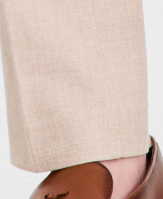 Men's Slim-Fit Linen-Blend Suit Separates Pants