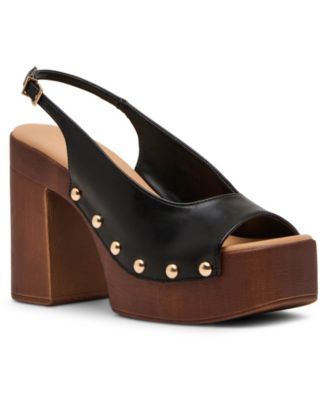 Women's Xanadu Wooden Platform Slingback Pumps