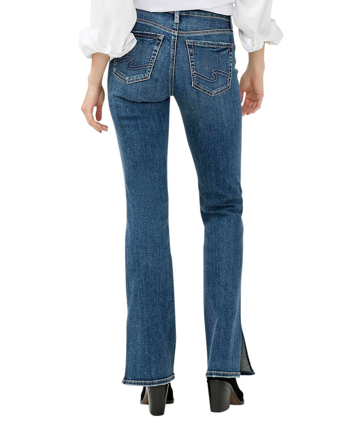 Silver Jeans Co. Suki Curvy Mid Rise Slim Bootcut Jeans In Blue