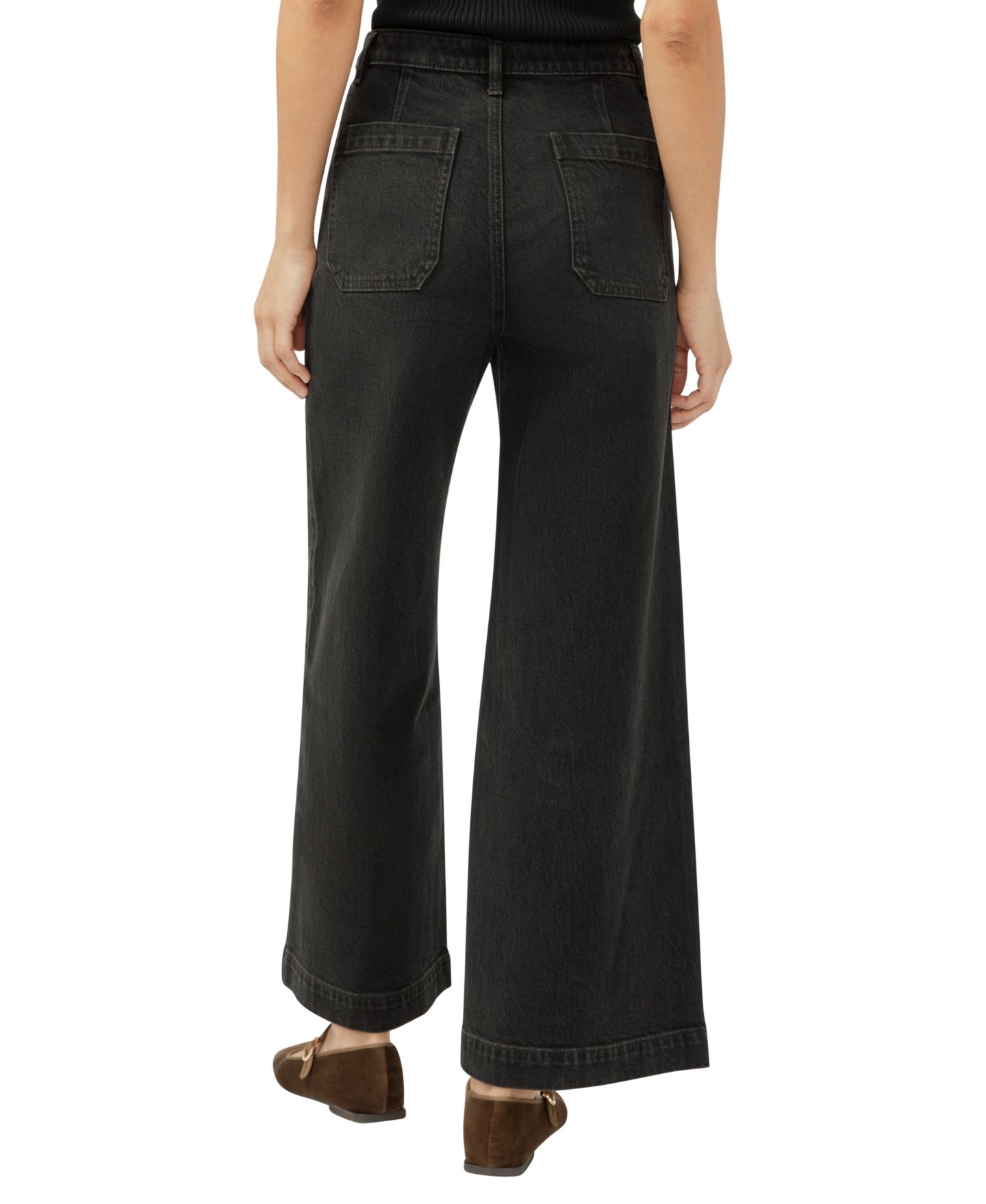 Женские джинсы Silver Jeans Co. High Rise Vintage Ankle Wide Leg, цвет: Эбеновый — фото 3