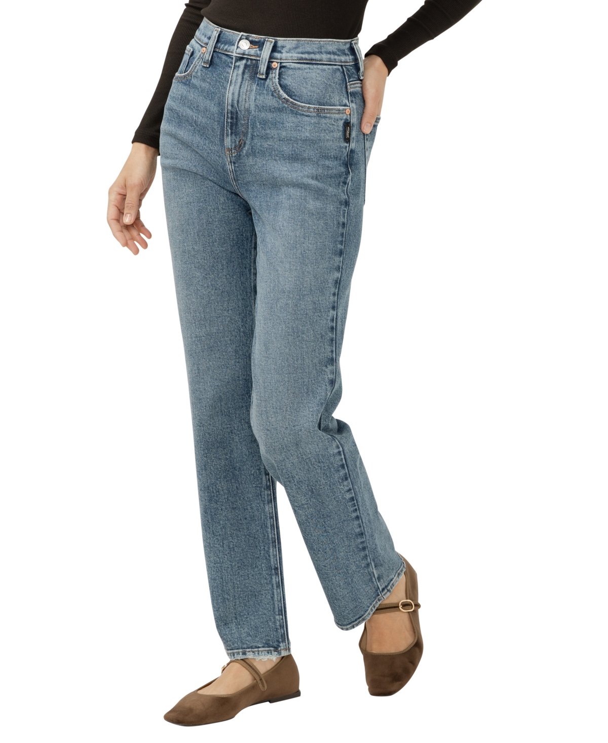 Silver Jeans Co. Women's Highly Desirable High Rise Straight Leg Jeans In Blue