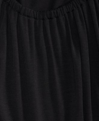 Women's Mixed Media Scoop-Neck Long-Sleeve Top, Macy's Exclusive