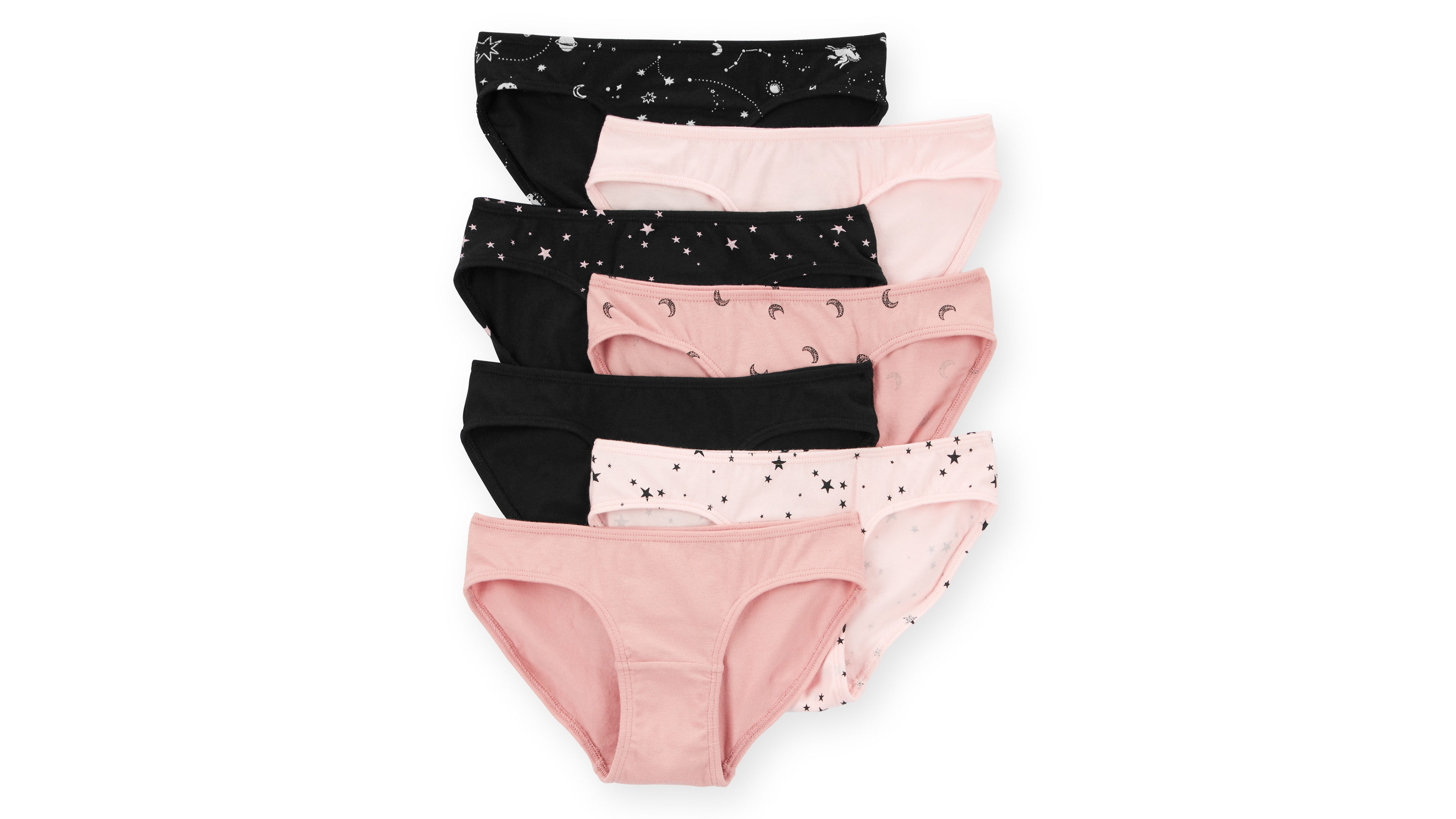 Carter's Little and Big Girls 7-Pack Celestial Bikini Underwear