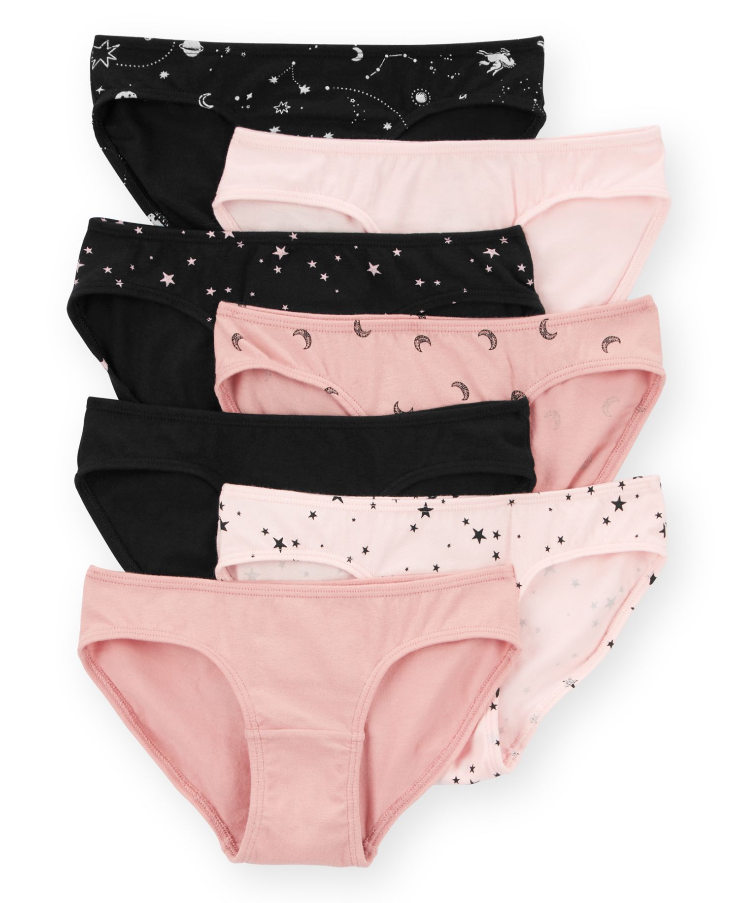 Toddler Girls' Celestial Bikini Underwear, 7-Pack Set