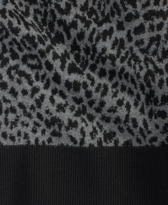 Women's Jacquard Animal-Print Long Cardigan, Macy's Exclusive