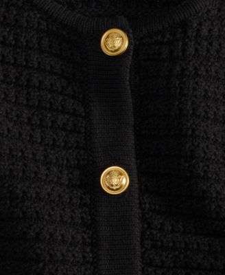 Plus Size Textured Button-Front Cardigan, Macy's Exclusive 