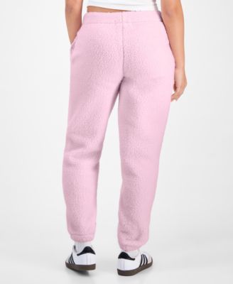 Juniors' Sherpa Fleece Jogger Pants