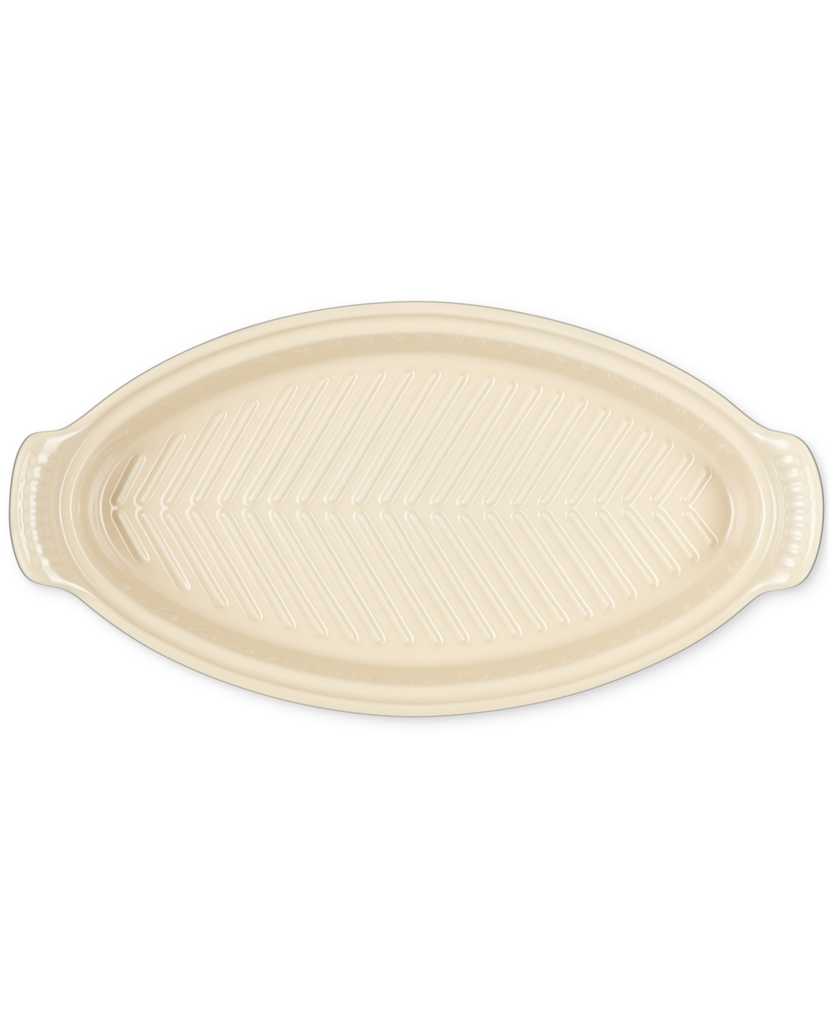 Le Creuset Stoneware Heritage 1.7 Qt. Fish Baker With Cover In Gray