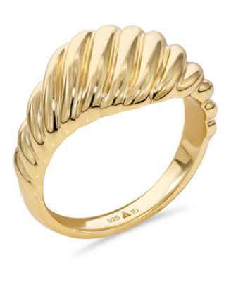 Rope Ring in Gold Plated Sterling Silver