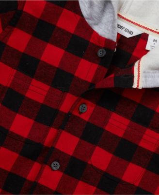 Girls Long Sleeve Hooded Flannel