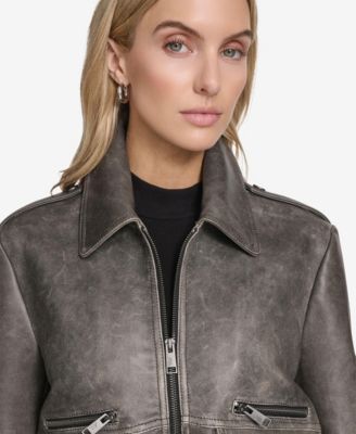 Women's Addis Aviator Leather Jacket
