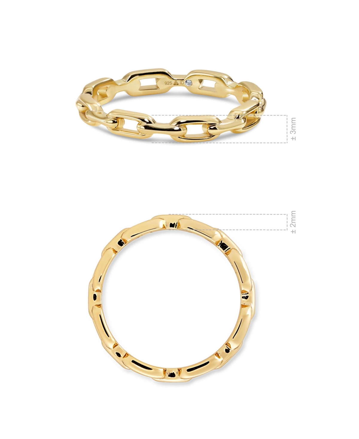 Devata Cable Link Ring in Gold Plated Sterling Silver