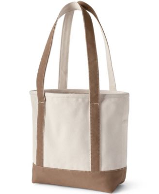 Medium 5 Pocket Open Top Long Handle Canvas Tote Bag