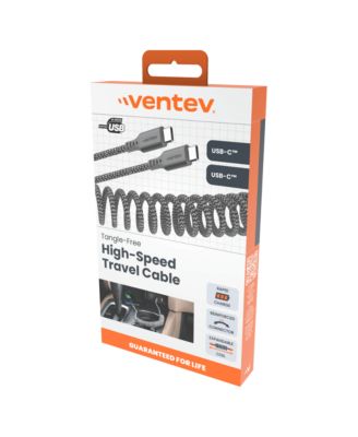 Helix USB C to USB C High Speed Travel 3 Foot Cable-Gray