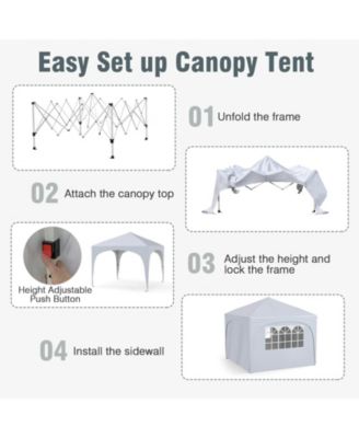 10 X 10 FT Pop up Canopy Tent Outdoor Easy Setup Sunshade with Wheeled Bag