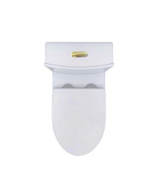 Dual Flush 1.1/1.6 GPF Elongated One-Piece One-Piece Bathroom Fixture, Comfort Height, Water-Saving Design, MAP 1000g