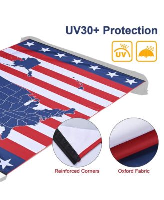 6.5x7.8 Ft Carside Awning Replacement Fabric with Side Wall Roof Rack Overland