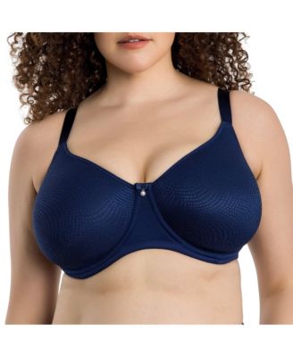 Women's Pearl Non-Padded Seamless Minimizer Bra, Navy, 42H