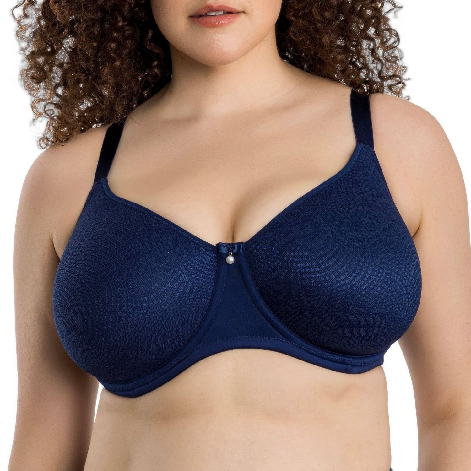 Women's Pearl Non-Padded Seamless Minimizer Bra, Navy, 42H